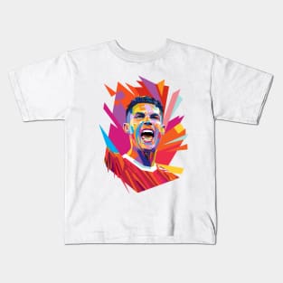 Cristiano Ronaldo Pop Art WPAP #1 Kids T-Shirt